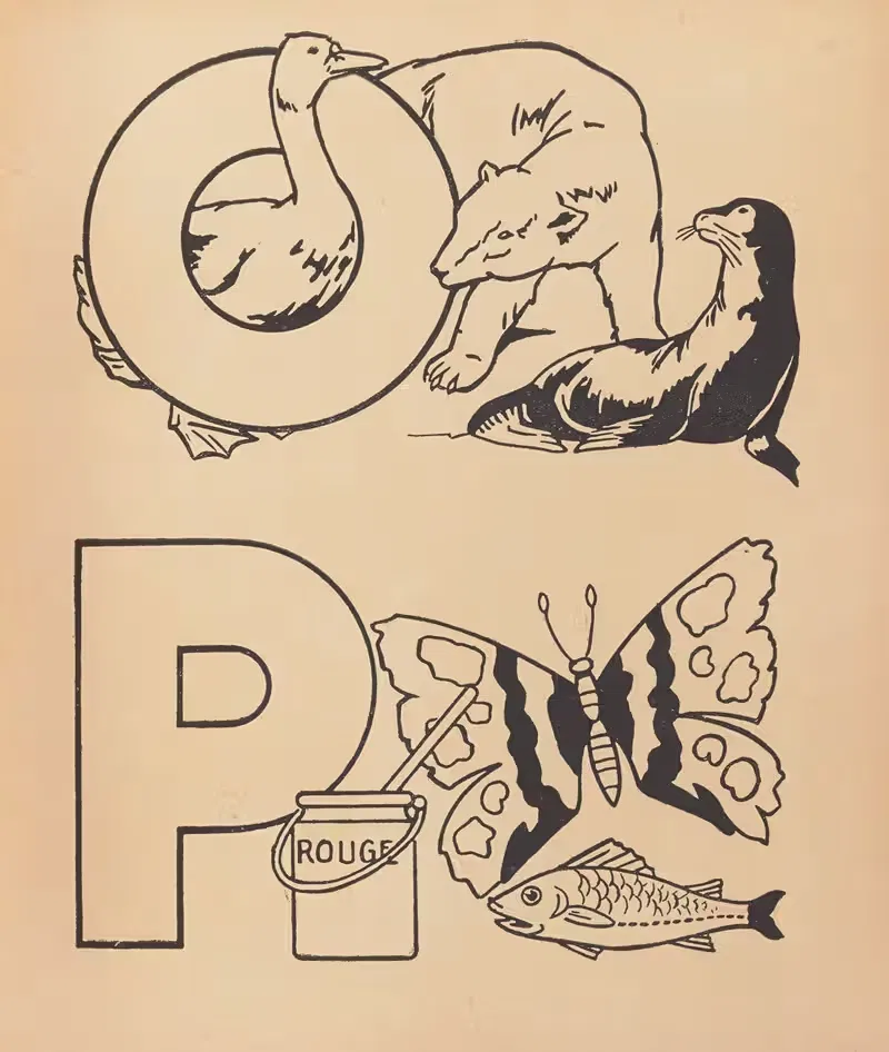 А. Б. С. для раскрашивания Пл.17 by Гастон Марошо, 1938 — digital art print download