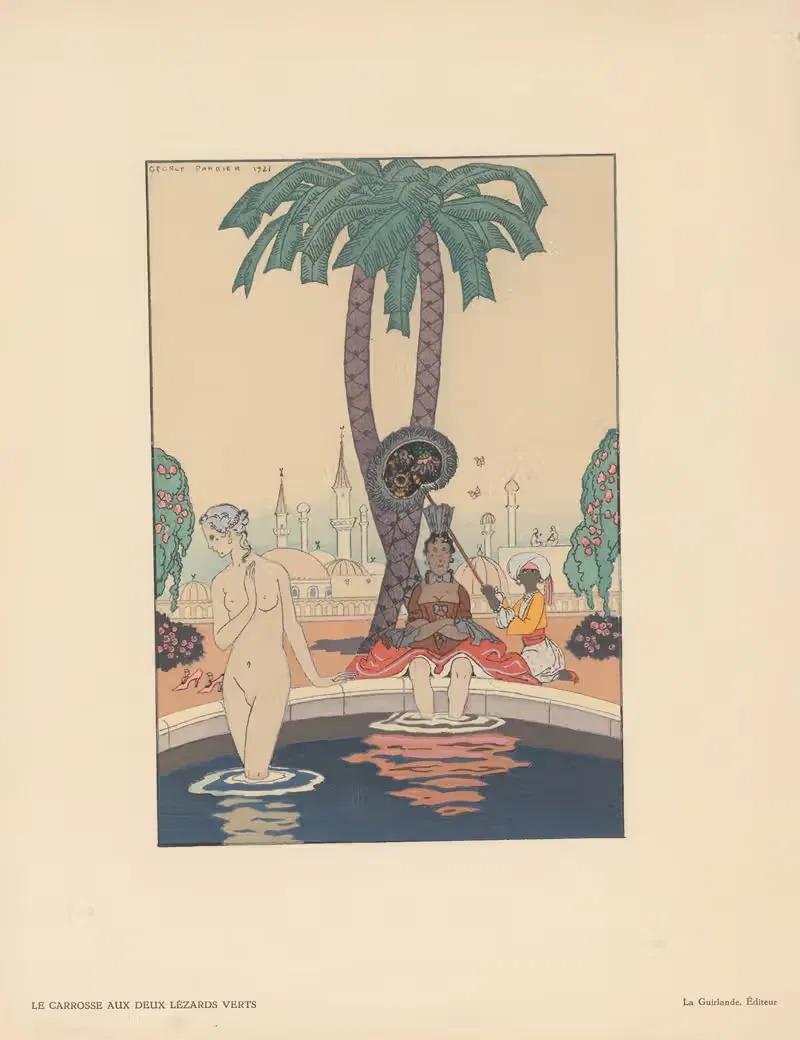 Le Carrosse Aux Deux Lezards Verts — George Barbier