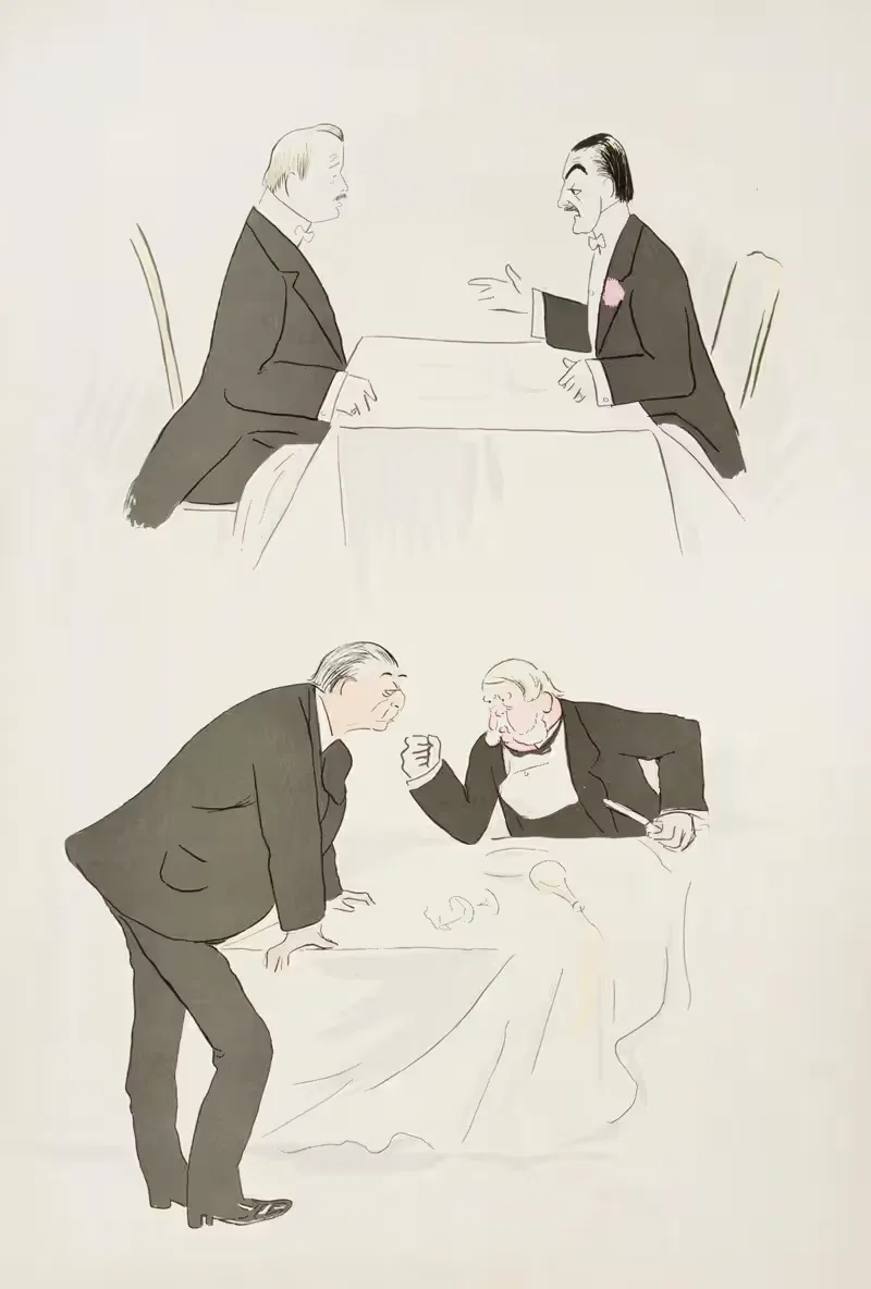 Chez Voisin. by Georges Goursat (Sem), 1904 — digital art print download