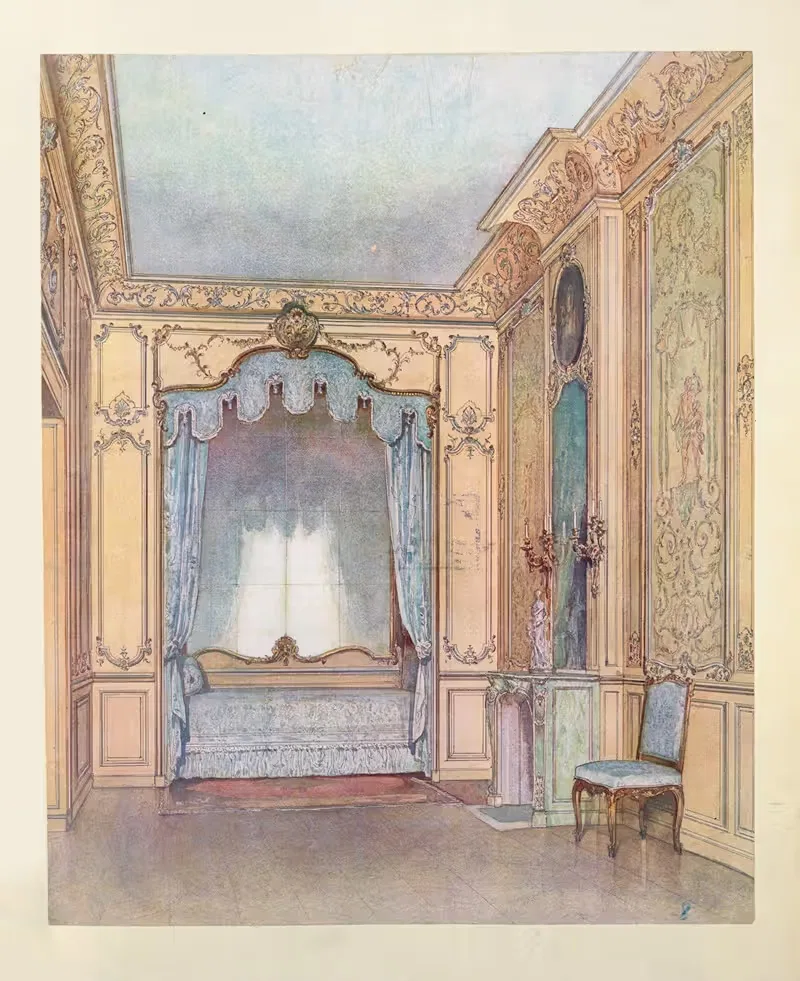 Спальня, составленная по образцу спальни Нинон де Ланкло by Жорж Ремон, 1907 — digital art print download