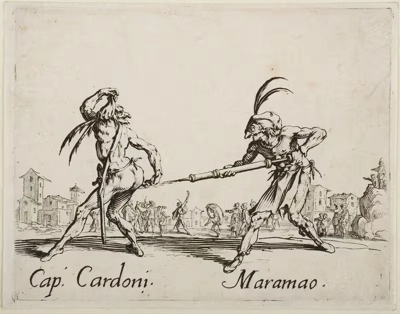 Капитан Кардони и Марамао by Жак Калло, 1631 — digital art print download