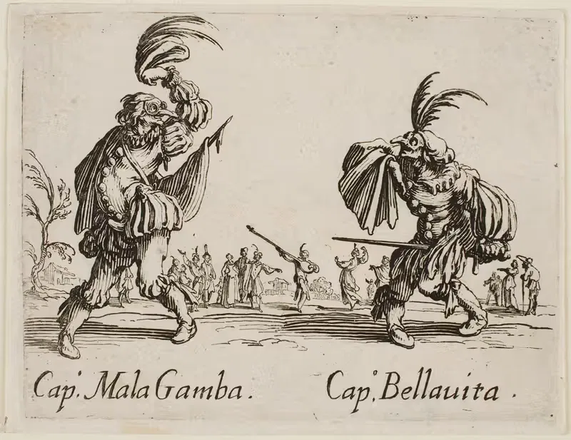 Cap. Mala Gamba and Cap. Bellavita — Jacques Callot
