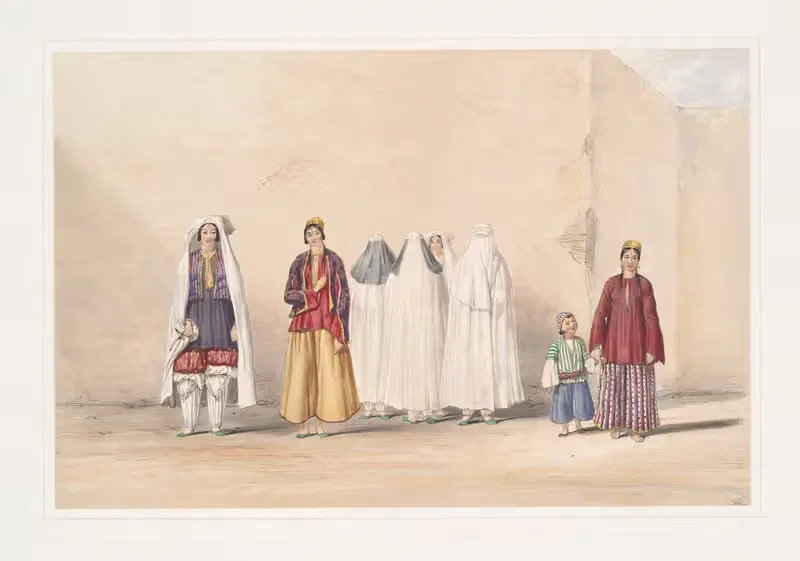 Кабул; Афганские и Куззилбашские дамы by Джеймс Аткинсон, 1843 — digital art print download