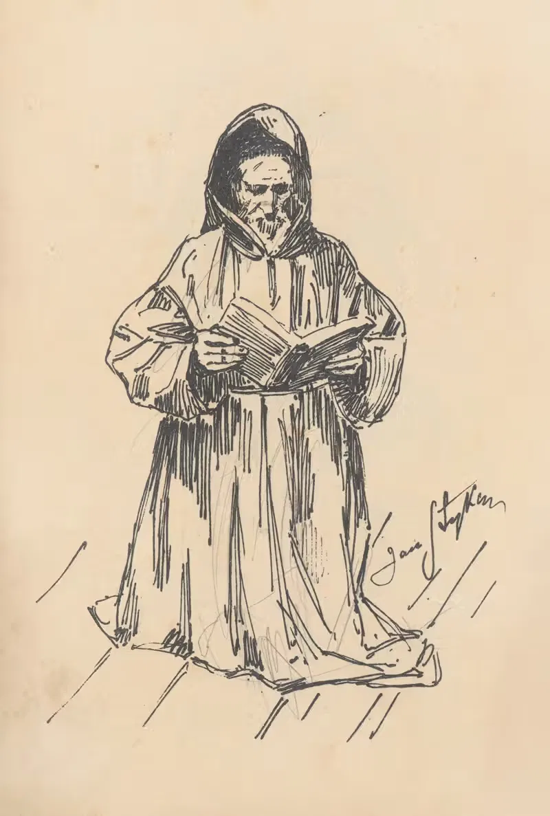 Czytający mnich by Jan Styka, 1896 — digital art print download
