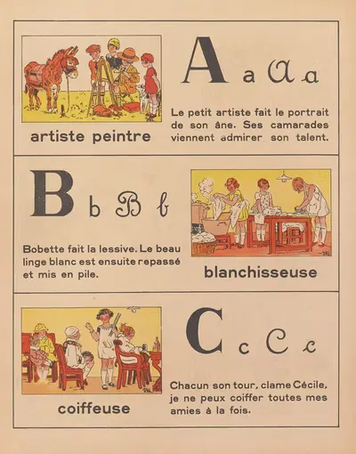 A.B.C. des métiers – abécédaire Pl.03 by Jean François Matet, 1943 — digital art print download