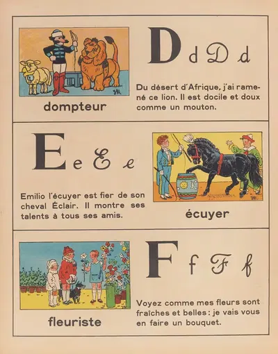 A.B.C. des métiers – abécédaire Pl.04 by Jean François Matet, 1943 — digital art print download