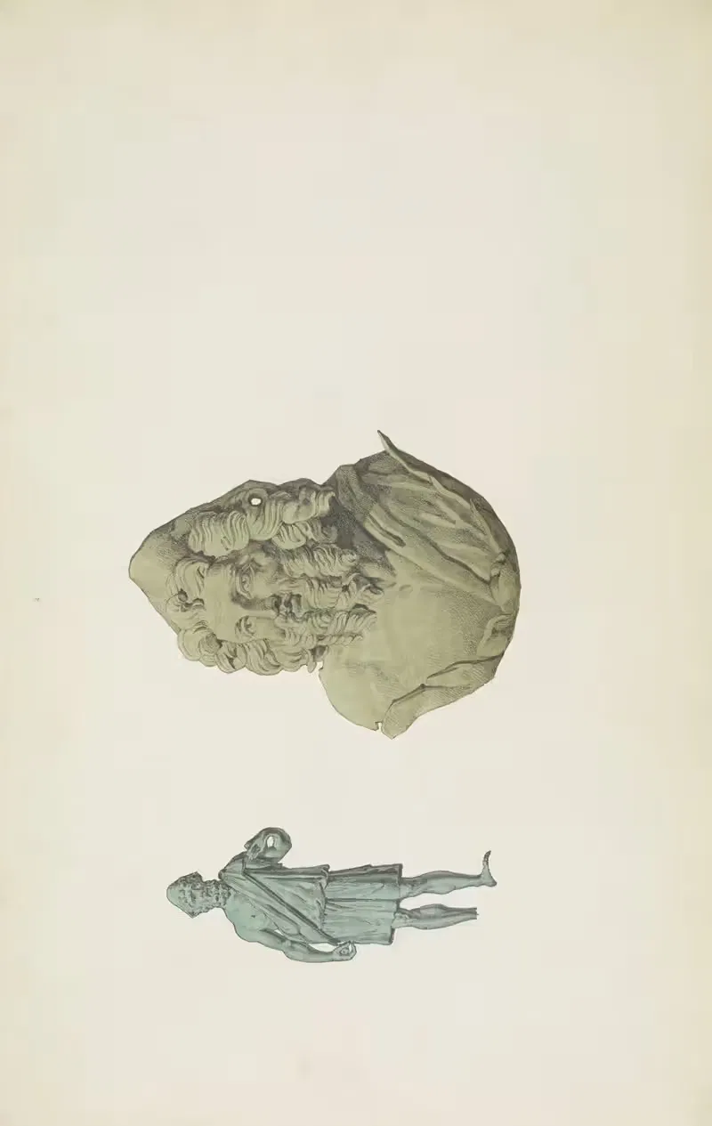 Античные памятники, нарисованные Пл.001 by Жан-Батист Мюре, 1830-1866 — digital art print download