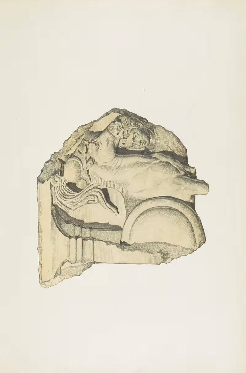 Античные памятники, нарисованные Пл.015 by Жан-Батист Мюре, 1830-1866 — digital art print download