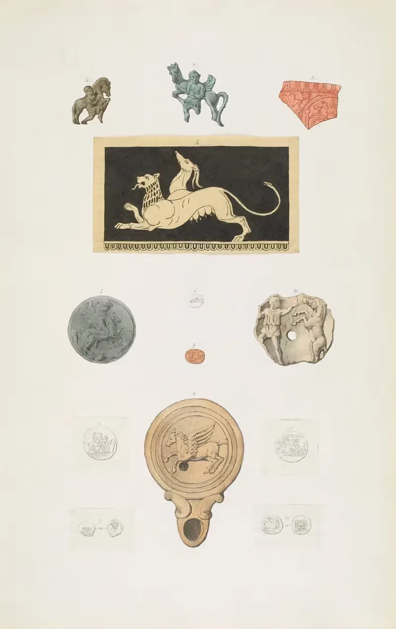 Античные памятники, нарисованные Пл.019 by Жан-Батист Мюре, 1830-1866 — digital art print download