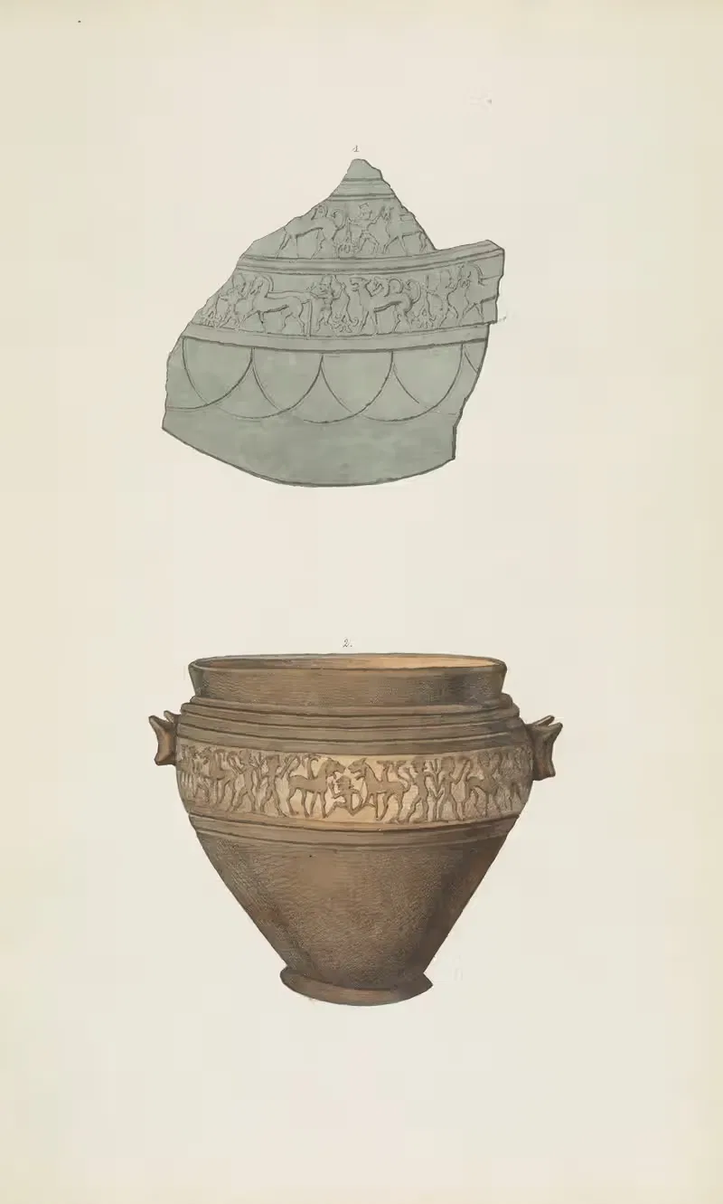 Античные памятники, нарисованные Пл.022 by Жан-Батист Мюре, 1830-1866 — digital art print download