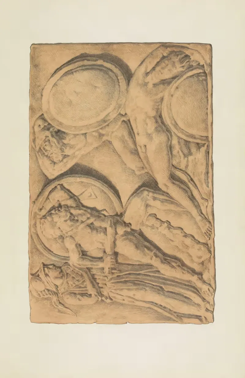 Monuments antiques dessinés Pl.028 by Jean-Baptiste Muret, 1830-1866 — digital art print download