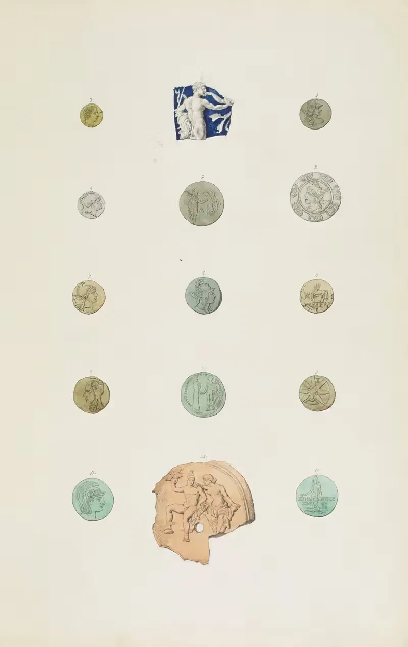 Античные памятники, нарисованные Пл.037 by Жан-Батист Мюре, 1830-1866 — digital art print download