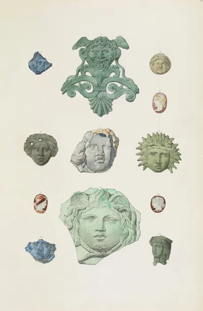 Античные памятники, нарисованные пл.046 by Жан-Батист Мюре, 1830-1866 — digital art print download