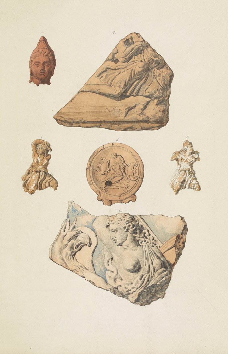 Античные памятники, нарисованные Пл.059 by Жан-Батист Мюре, 1830-1866 — digital art print download
