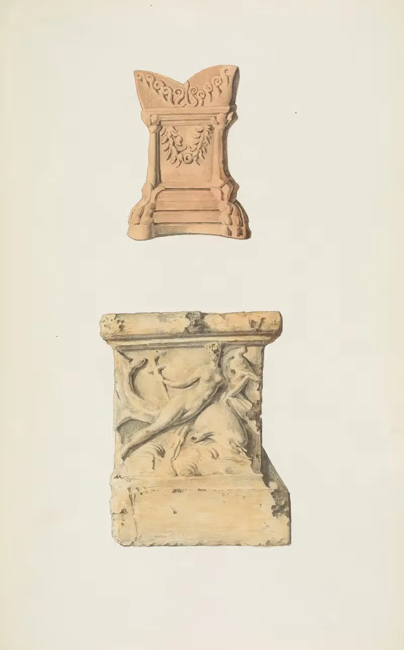 Античные памятники, нарисованные Пл. 069 by Жан-Батист Мюре, 1830-1866 — digital art print download