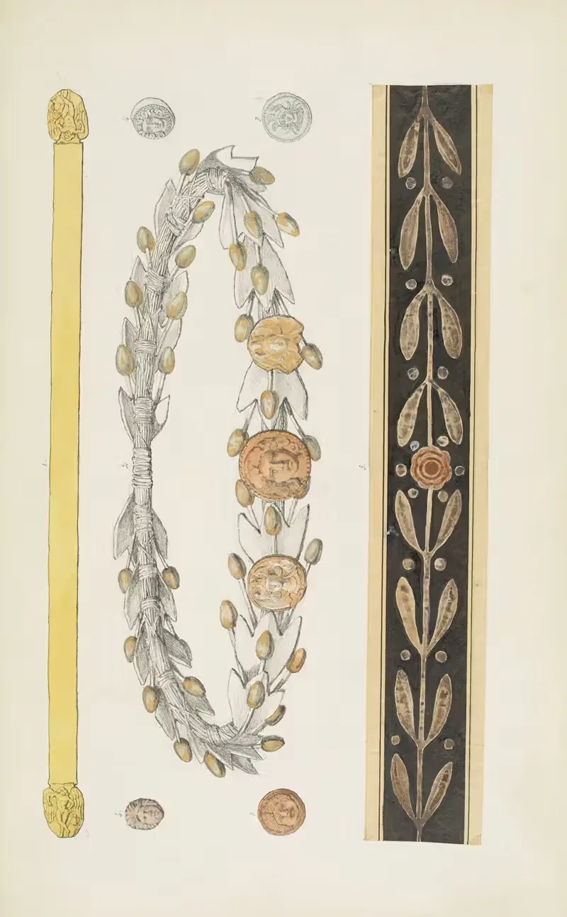 Античные памятники, нарисованные Пл. 076 by Жан-Батист Мюре, 1830-1866 — digital art print download