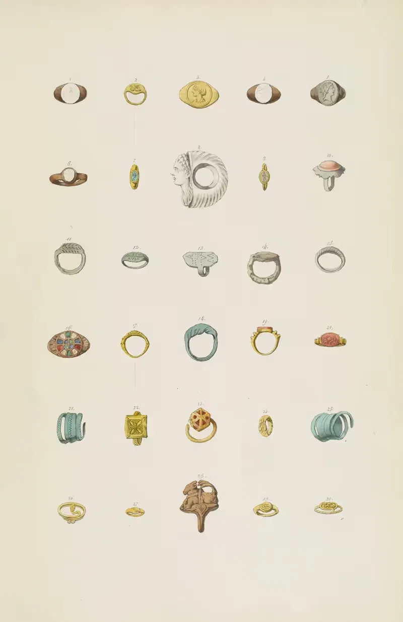 Античные памятники, рисунки, пл. 132. by Жан-Батист Мюре, 1830-1866 — digital art print download