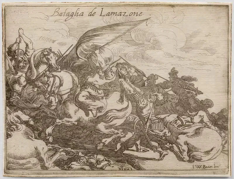 Battle of the Amazons — Johann Wilhelm Baur