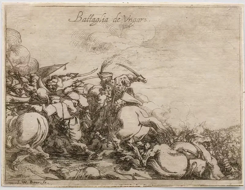 Battle of the Hungarians — Johann Wilhelm Baur