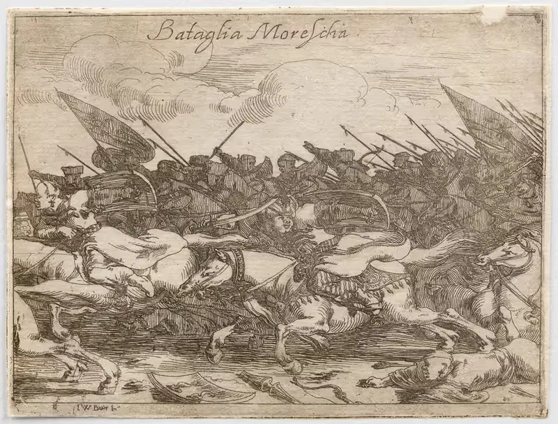 Battle of the Moors — Johann Wilhelm Baur