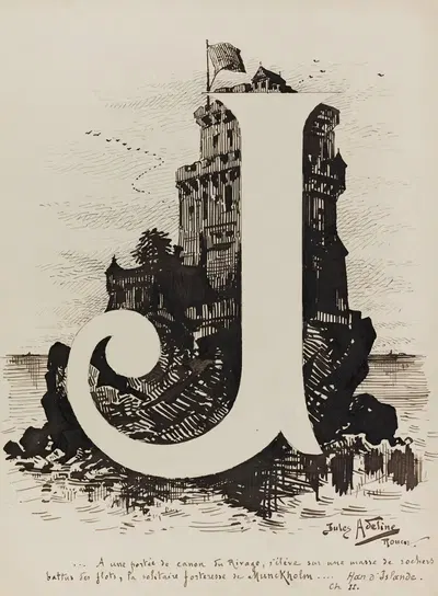 J by Жюль Аделин, 1882-1883 — digital art print download