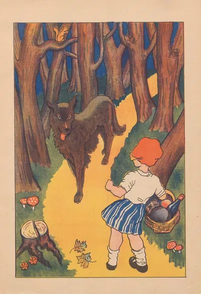 Czerwony kapturek Pl.2 by K. Koziańskich, 1935 — digital art print download