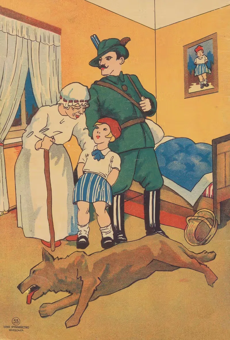 Czerwony kapturek Pl.6 by K. Koziańskich, 1935 — digital art print download
