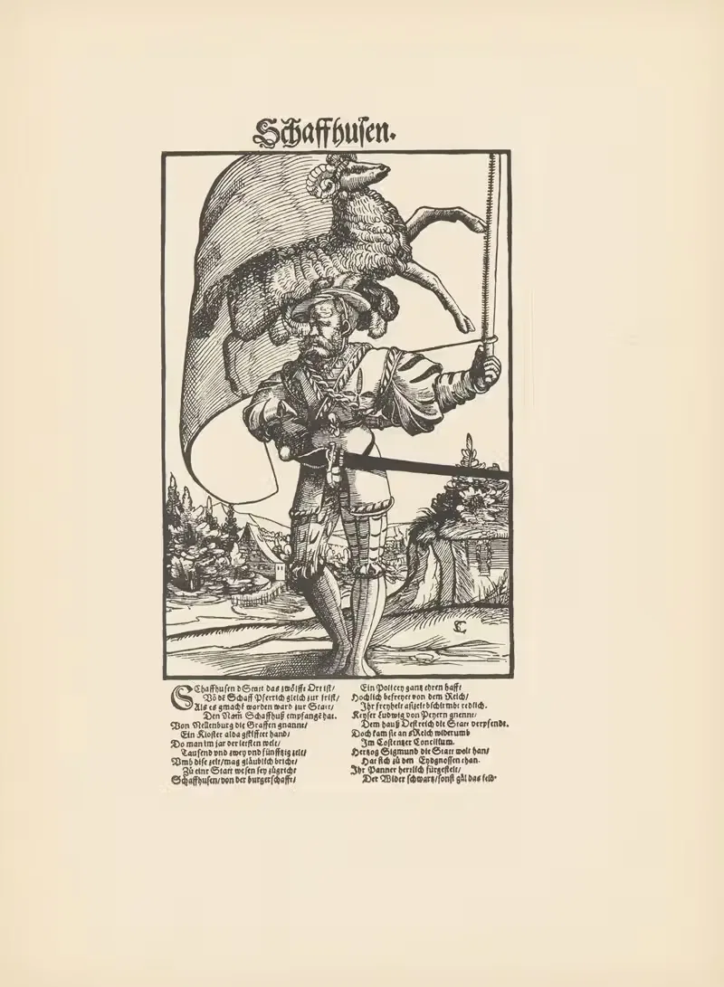 Знамёна швейцарских кантонов Пл.07 by Конрад Шнитт, 1923 — digital art print download