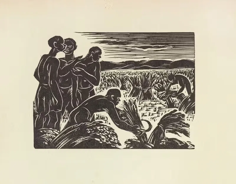 Джозеф работает на рисовом поле by Леттерио Калапай, 1946 — digital art print download