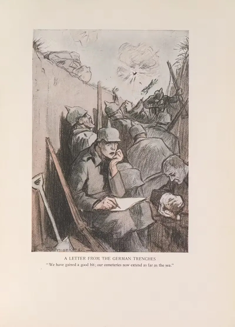 Письмо из немецких окопов by Луи Раемекерс, 1916-1917 — digital art print download