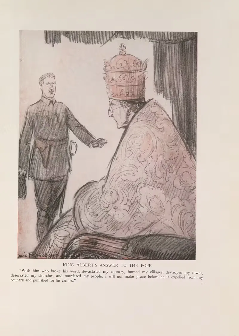 Ответ короля Альберта Папе by Луи Раемекерс, 1916-1917 — digital art print download
