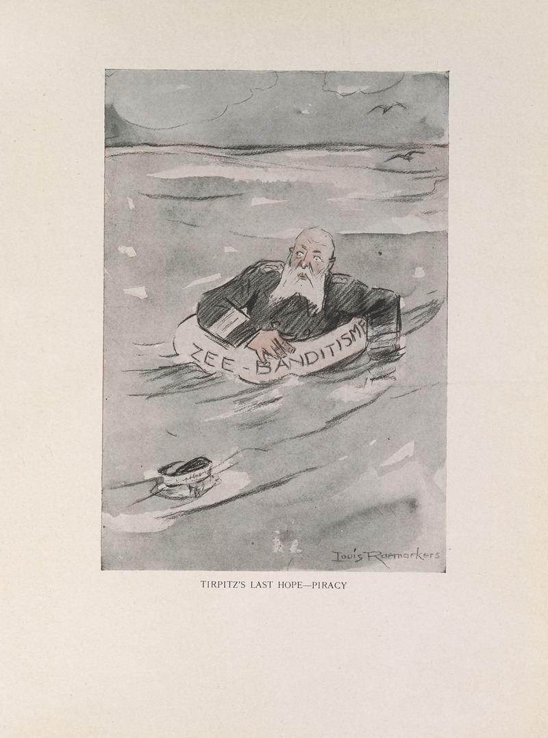 Piracy by Louis Raemaekers, 1916-1917 — digital art print download