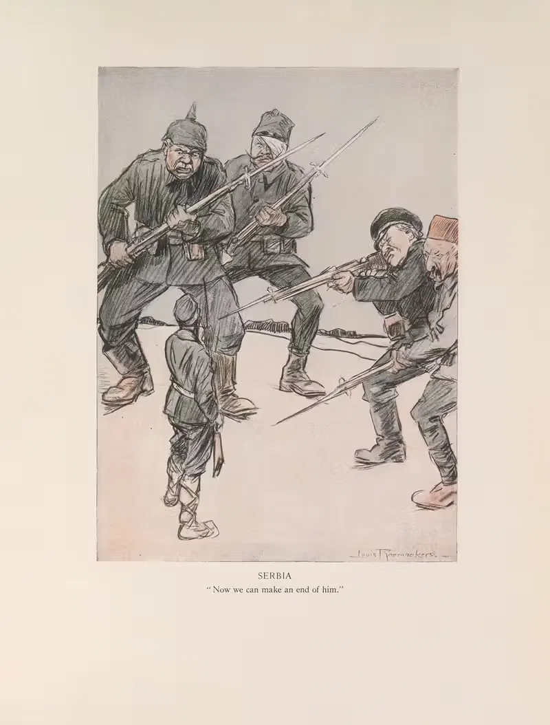 Serbia.. by Louis Raemaekers, 1916-1917 — digital art print download