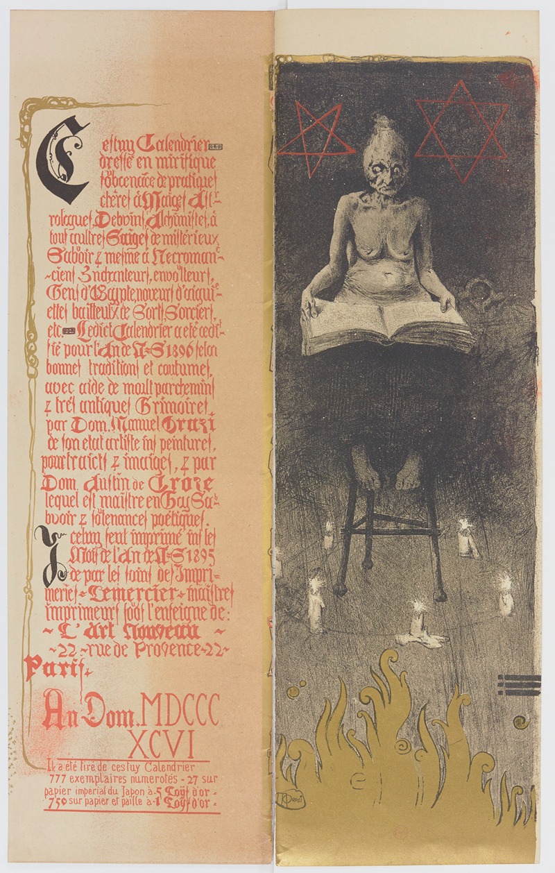 Calendrier Magique Pl.02 by Мануэль Ораци, 1896 — digital art print download