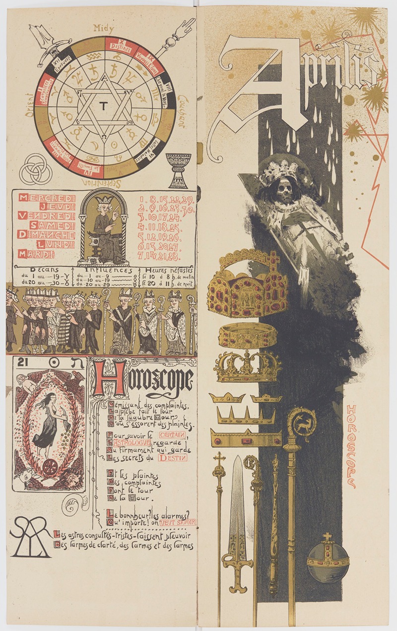 Calendrier Magique Pl.07 by Мануэль Ораци, 1896 — digital art print download