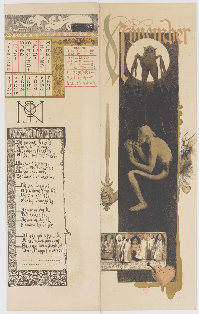 Calendrier Magique Pl.14 by Мануэль Ораци, 1896 — digital art print download