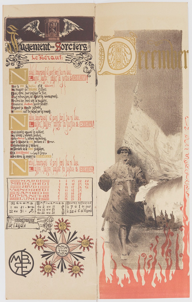 Calendrier Magique Pl.15 by Мануэль Ораци, 1896 — digital art print download