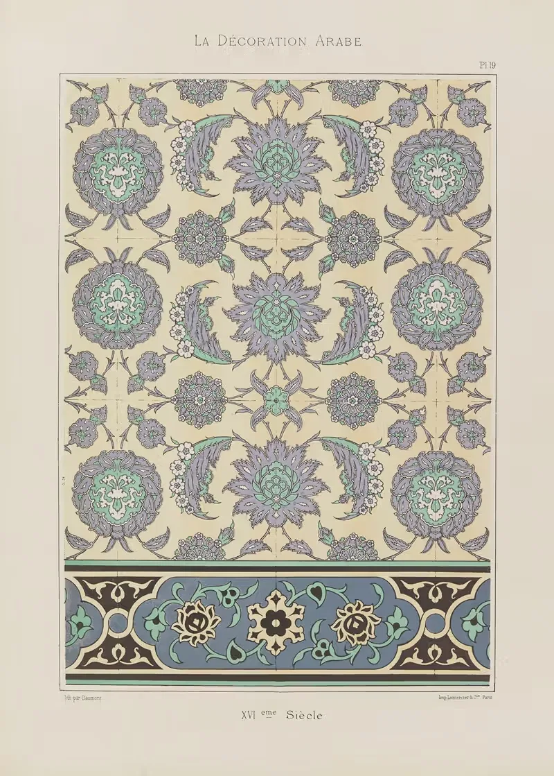 Арабское украшение Pl.14 by Марпон и Фламмарион — digital art print download