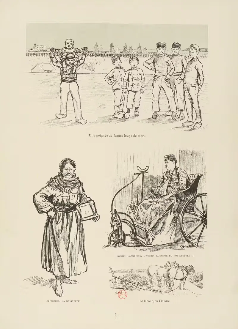 На морских купаниях в Остенде Пл.07 by Марс (Морис Бонвуа), 1885 — digital art print download