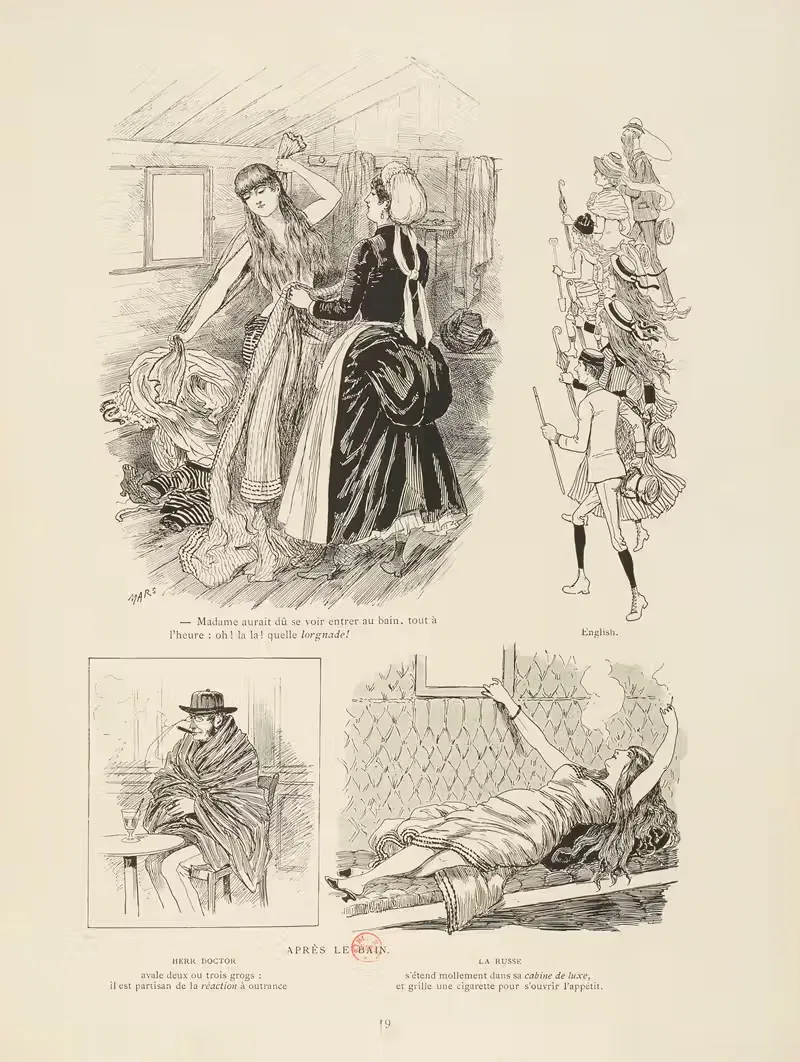 На морских купаниях в Остенде. Пл.20 by Марс (Морис Бонвуа), 1885 — digital art print download