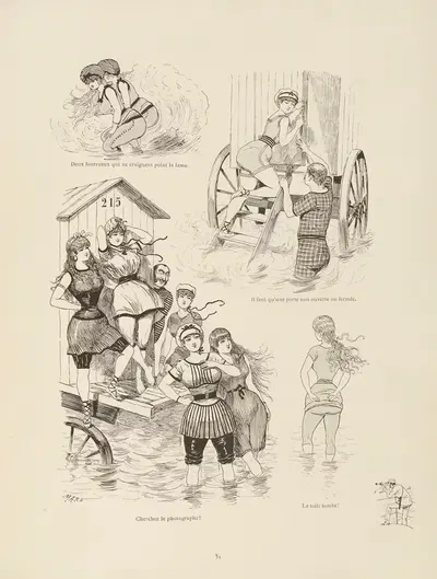 На морских купаниях в Остенде Пл. 31 by Марс (Морис Бонвуа), 1885 — digital art print download