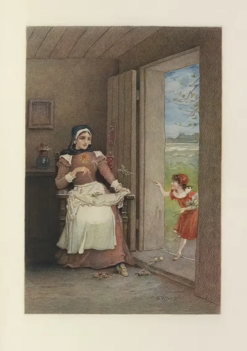 Хестер и Жемчуг by Джордж Генри Ботон, 1908 — digital art print download