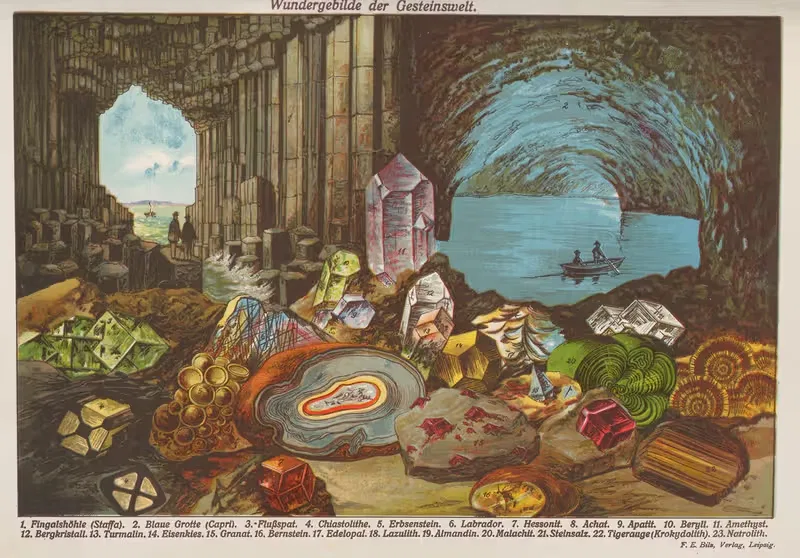 Чудесные образования мира горных пород by Оскар Хоффман, 1914 — digital art print download