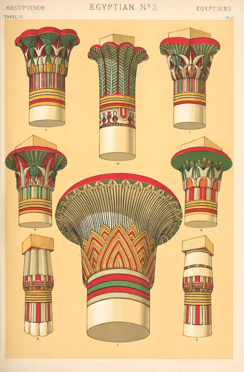 Egyptian No. 3 by Owen Jones, 1910 — digital art print download