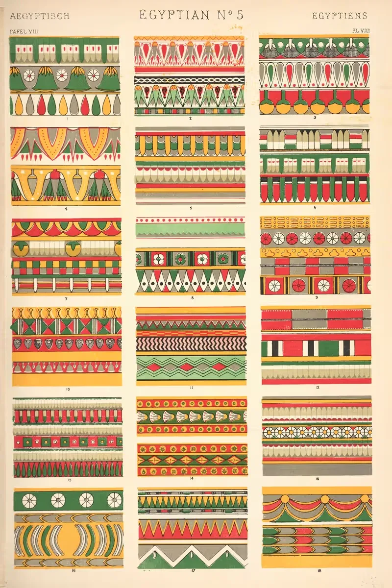 Egyptian No. 5 by Owen Jones, 1910 — digital art print download