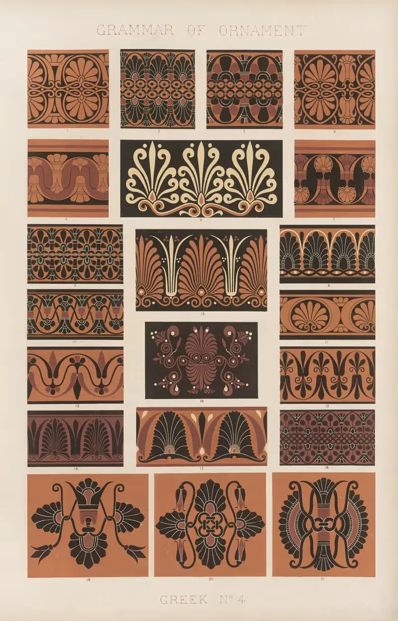 Греческий № 4 by Оуэн Джонс, 1856 — digital art print download