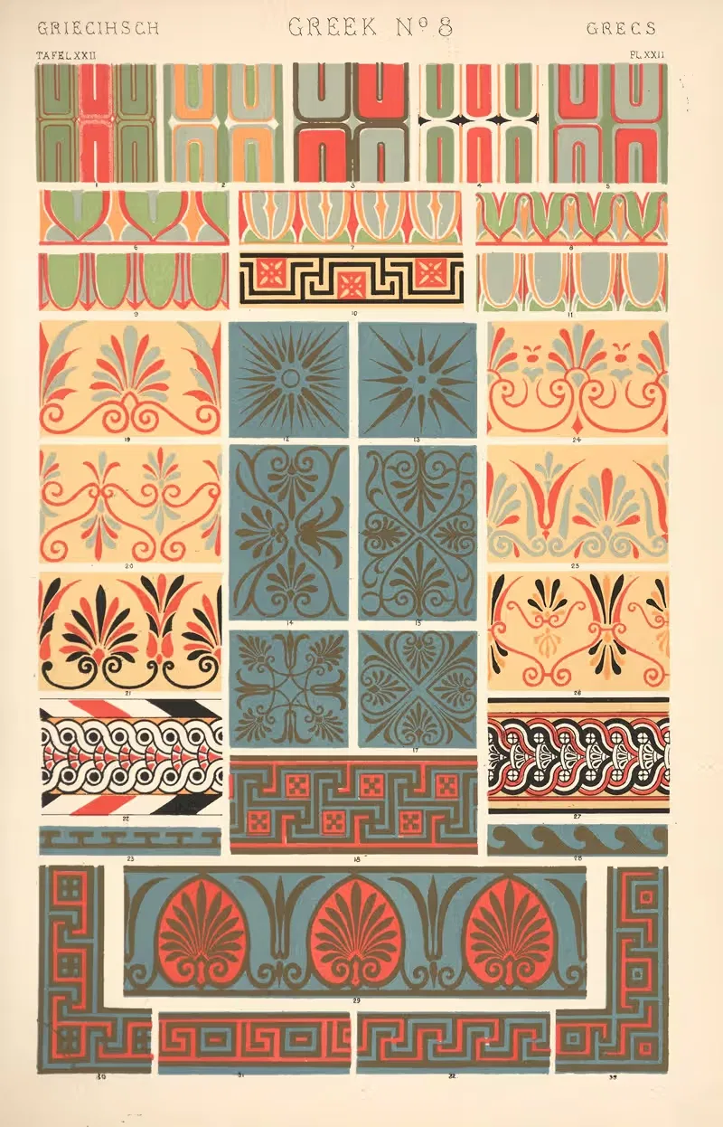 Греческий № 8 by Оуэн Джонс, 1910 — digital art print download