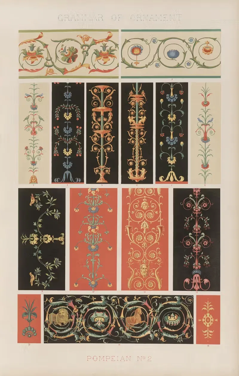 Pompeian No. 2 by Owen Jones, 1856 — digital art print download