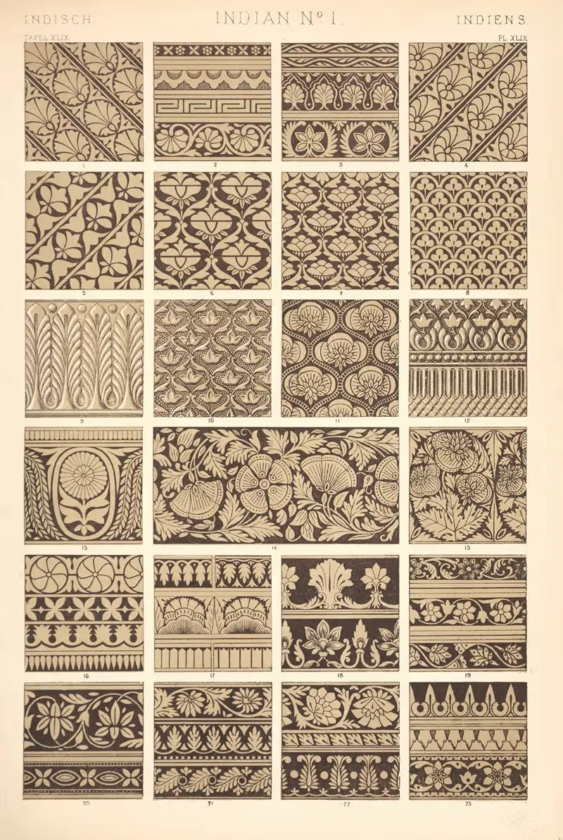 Indian No. 1 by Owen Jones, 1910 — digital art print download