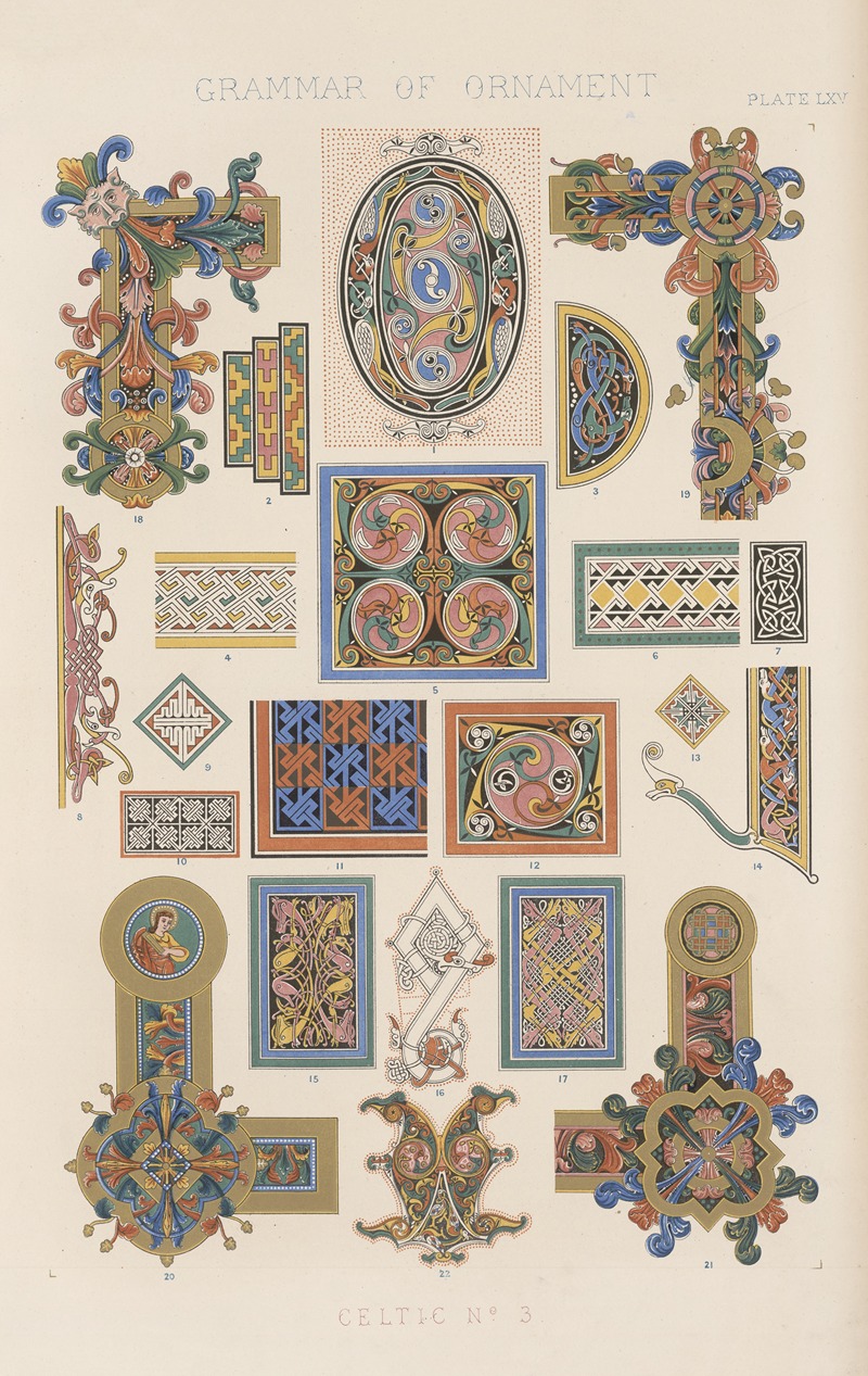 Celtic No. 3 by Owen Jones, 1856 — digital art print download